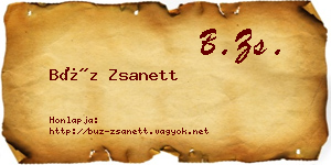 Búz Zsanett névjegykártya